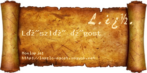 László Ágost névjegykártya